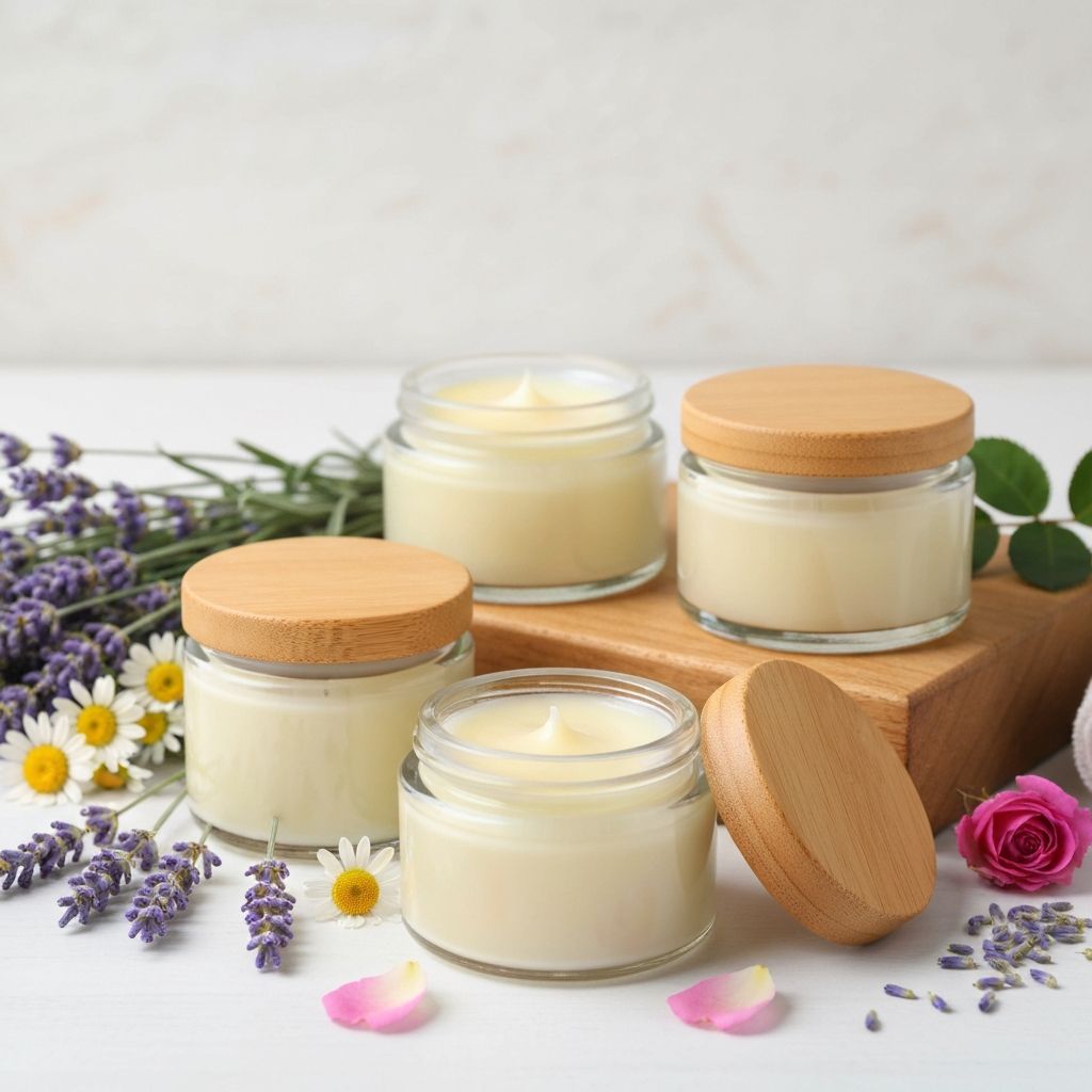 Natural balms and creams for daily care