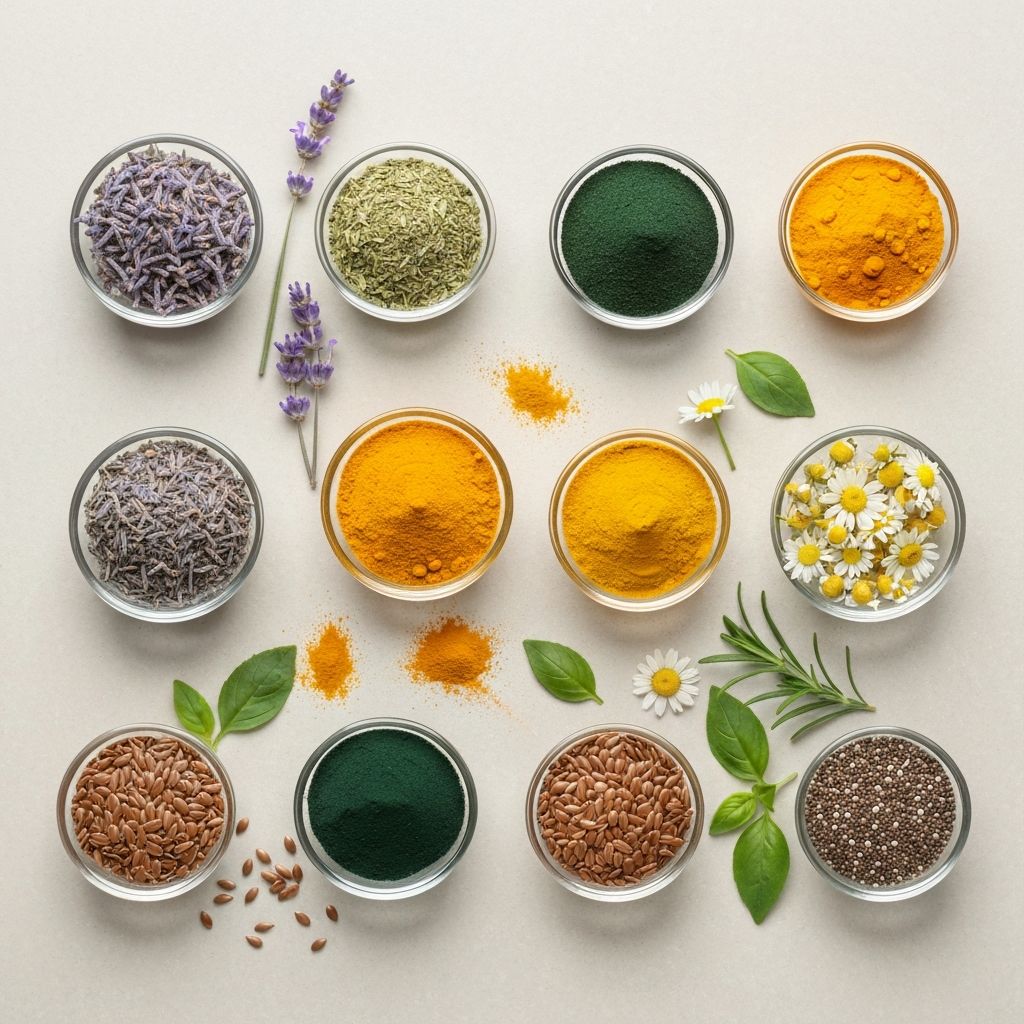 Various natural supplement ingredients